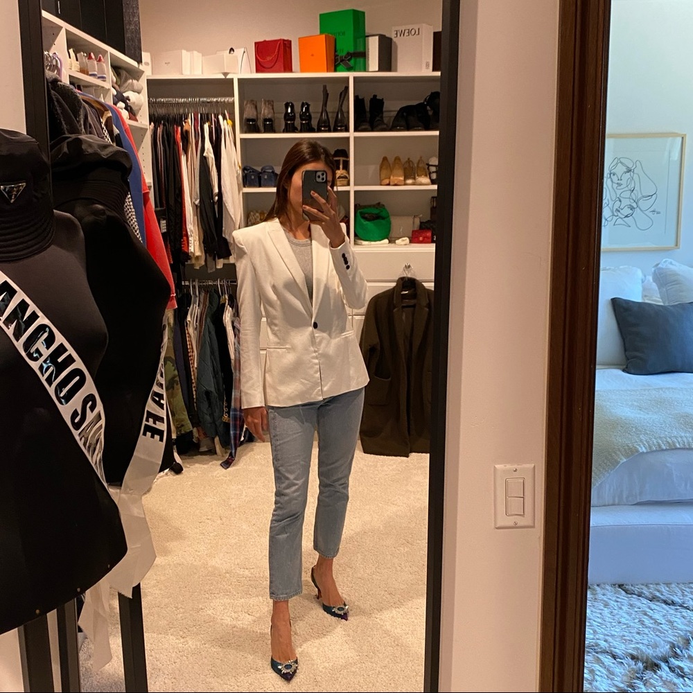 Zara White Blazer